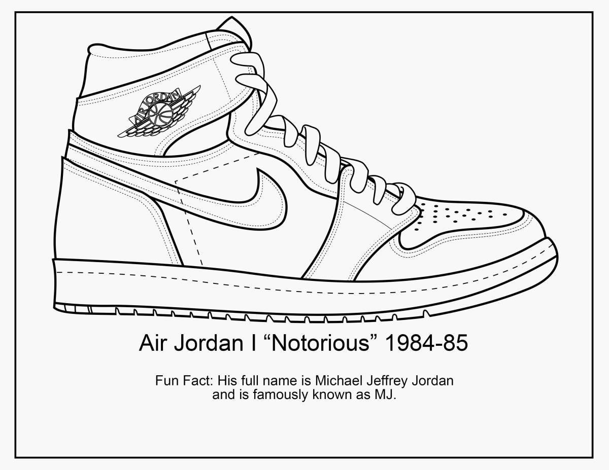 Color-frenzy sneaker game coloring page