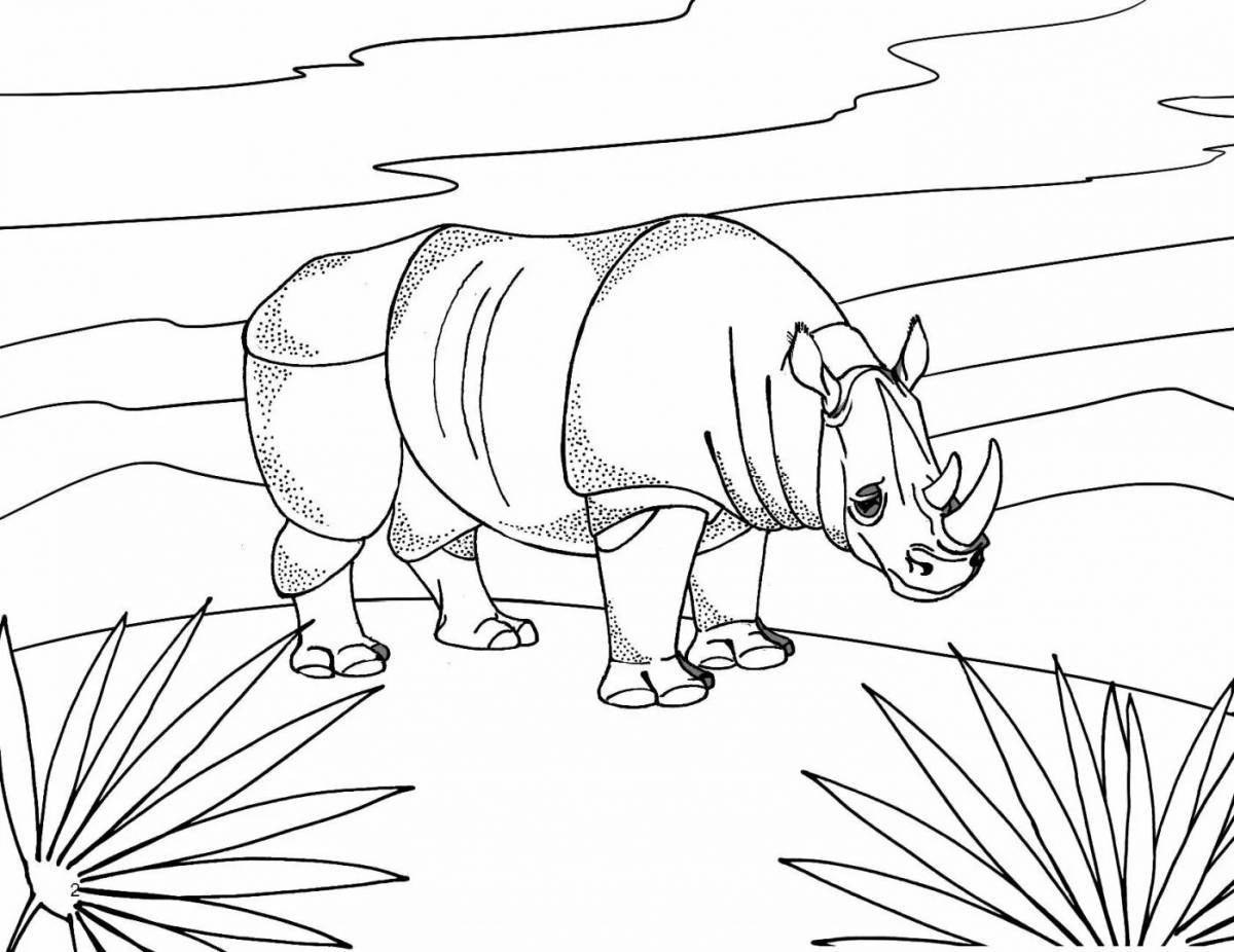 Exotic mega animal coloring pages
