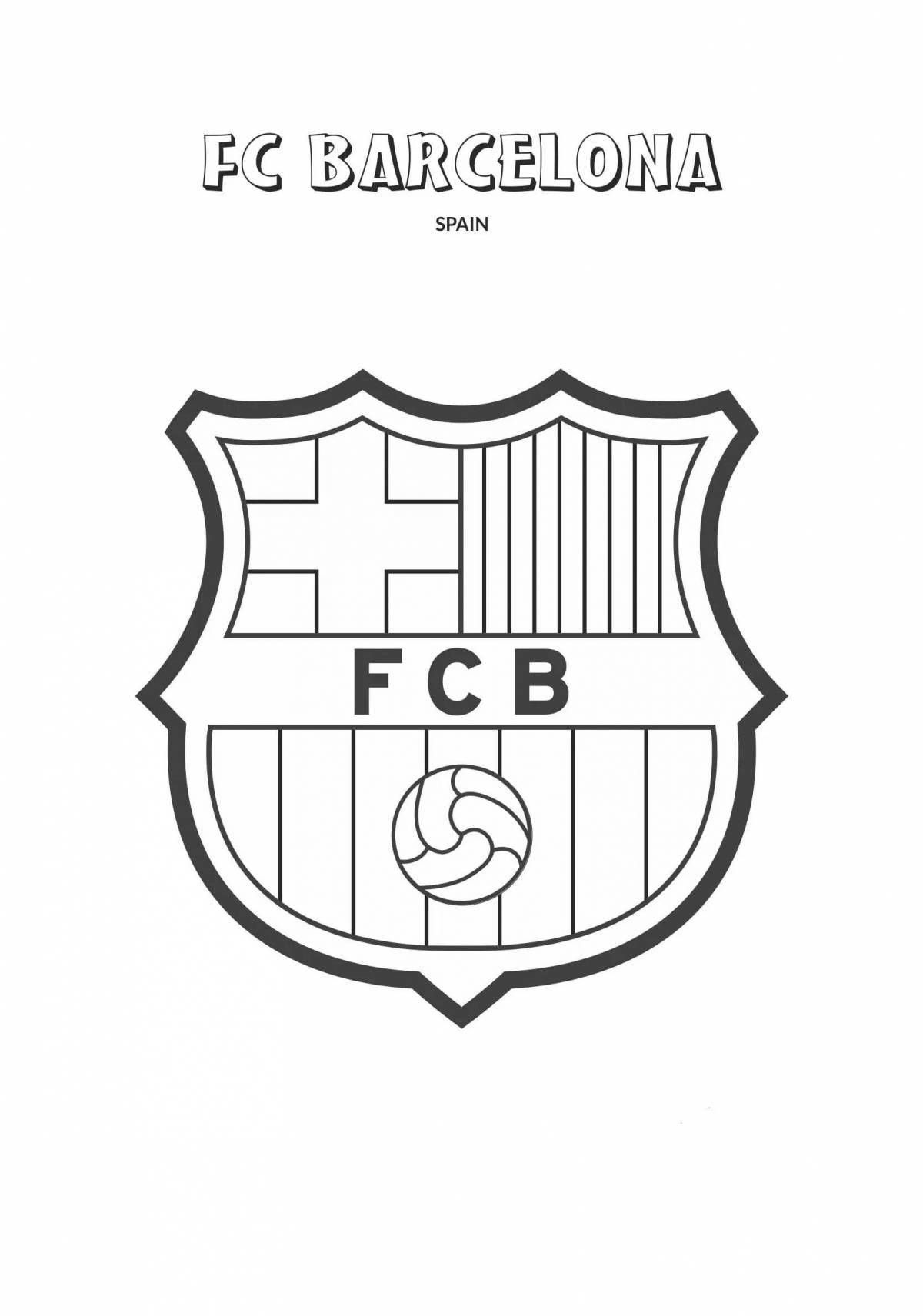 Animated footballers of barcelona
