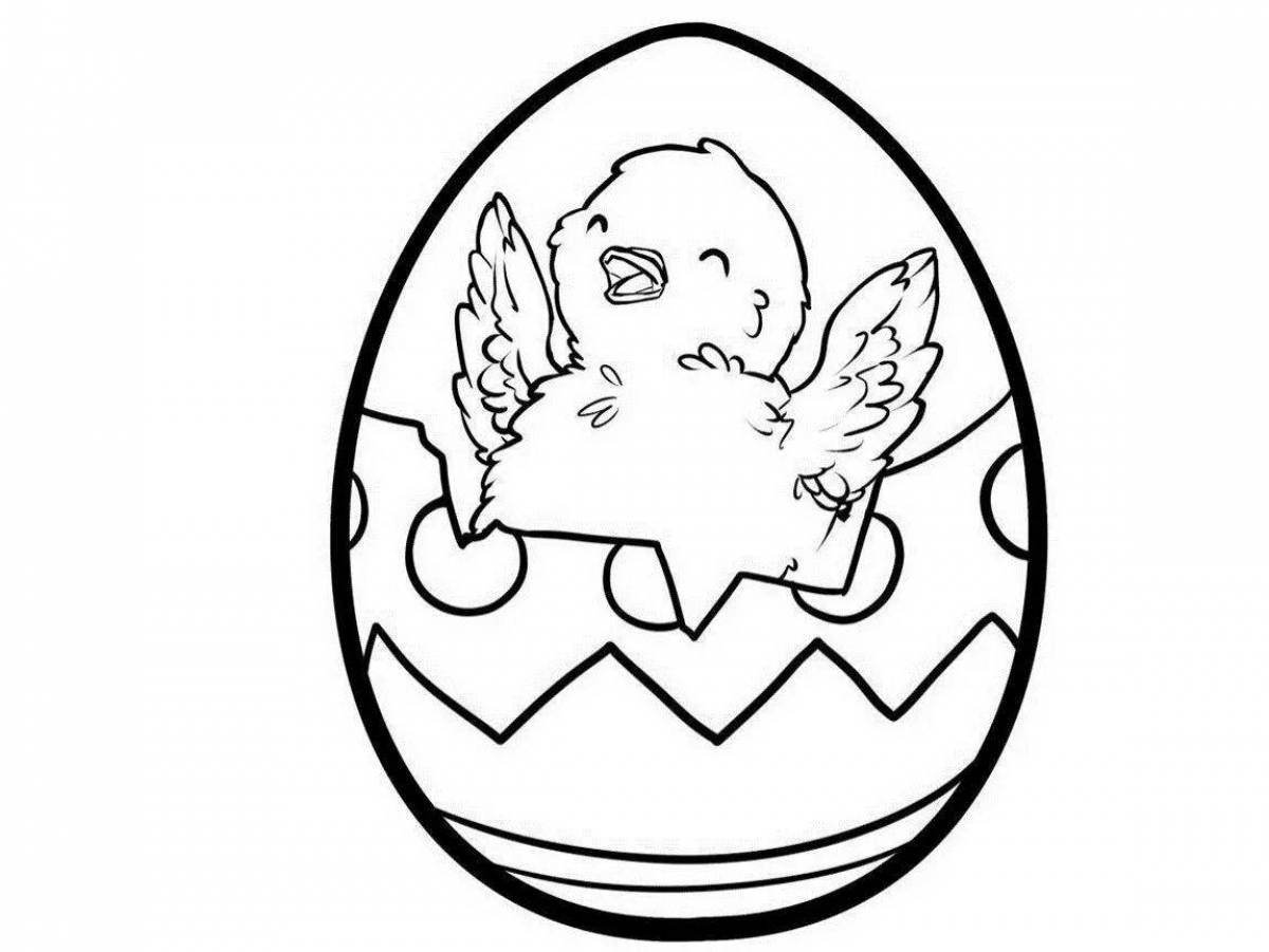 Joyful coloring easter symbols