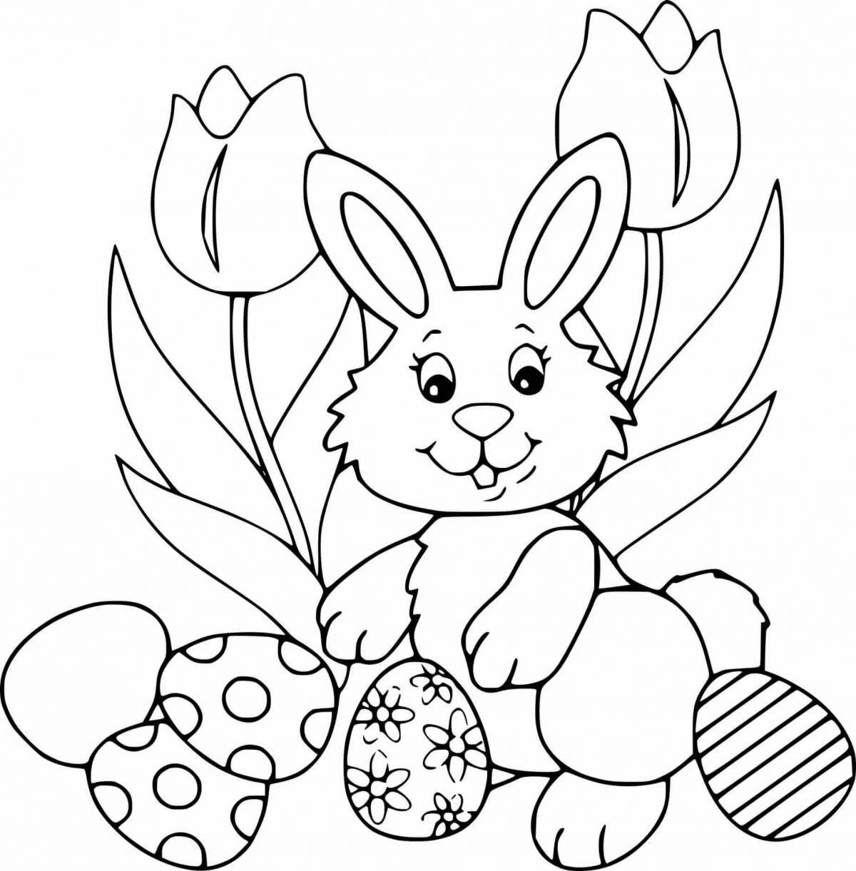 Holiday coloring easter symbols