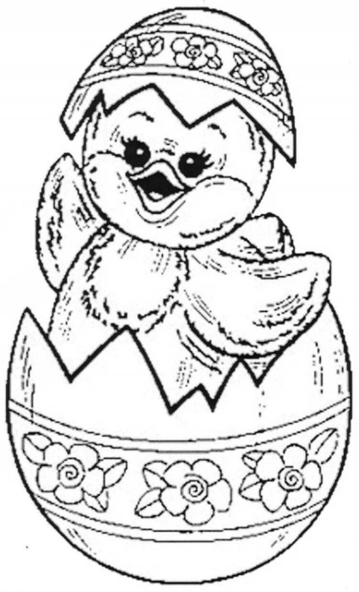 Amazing coloring pages with Easter symbols