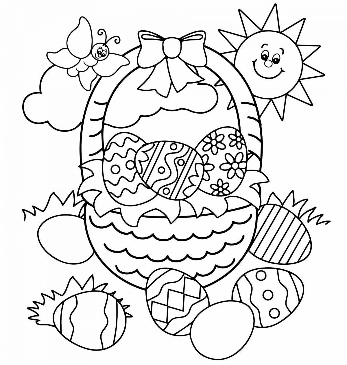 Glorious coloring easter symbols