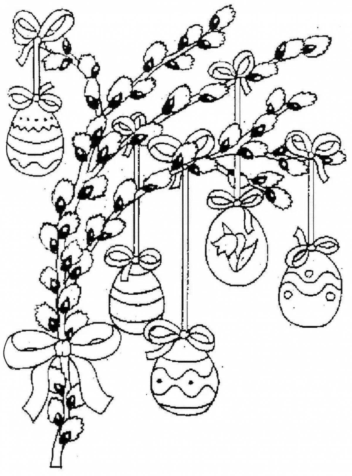 Exquisite coloring easter symbols