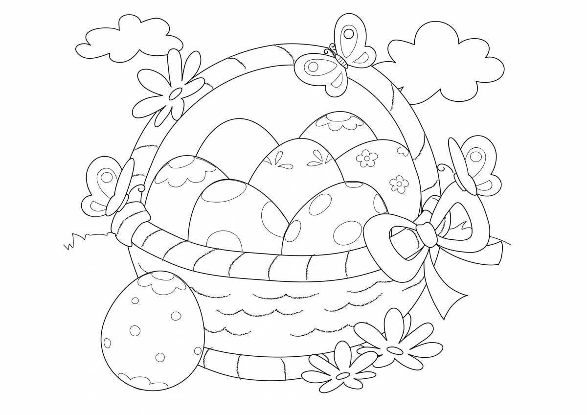 Fun coloring Easter symbols
