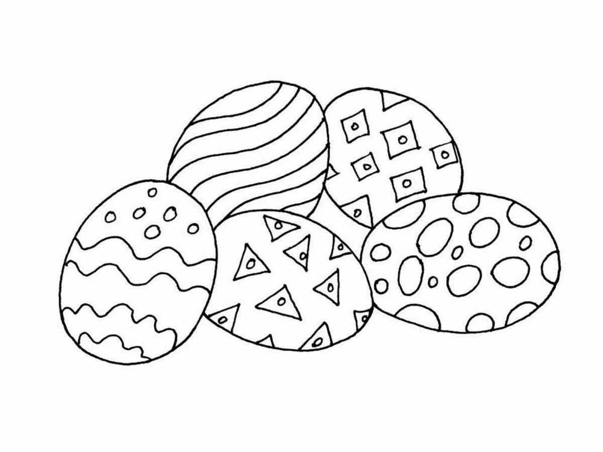 Blooming coloring easter symbols