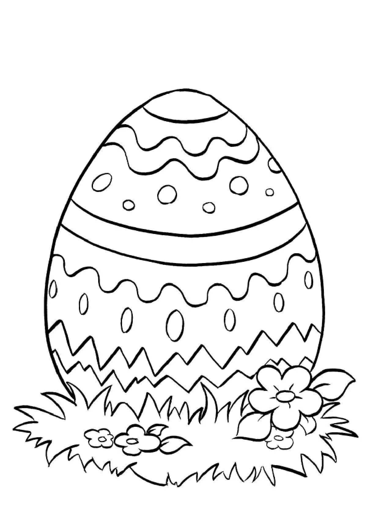 Attractive coloring pages with easter symbols