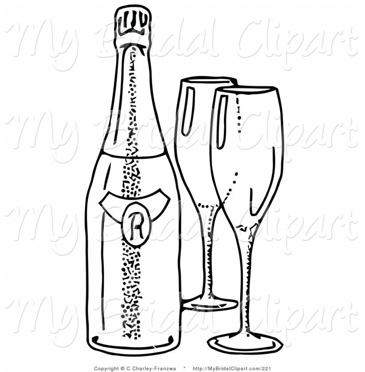 Бутылка шампанского #8