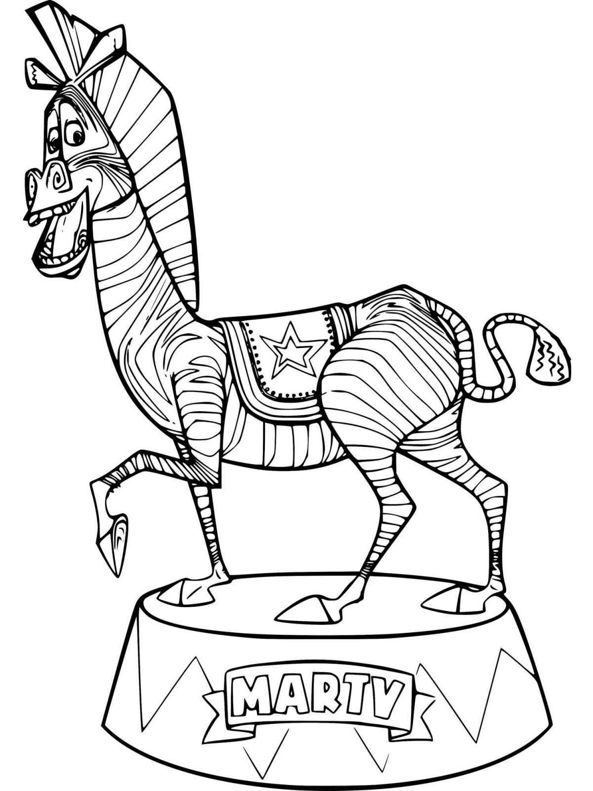 Merry Madagascar 3 coloring