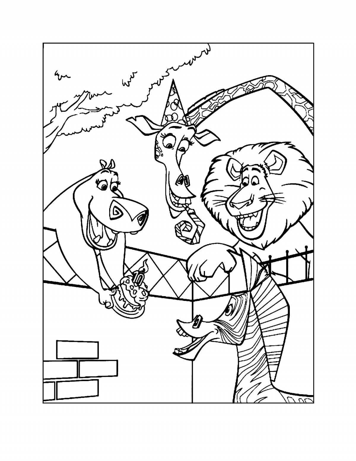 Fancy madagascar 3 coloring book