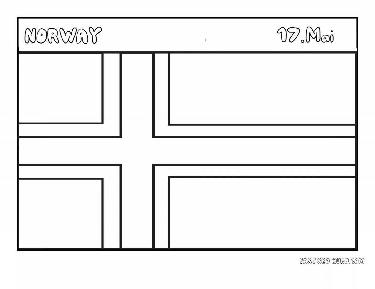 Sweden flag coloring page