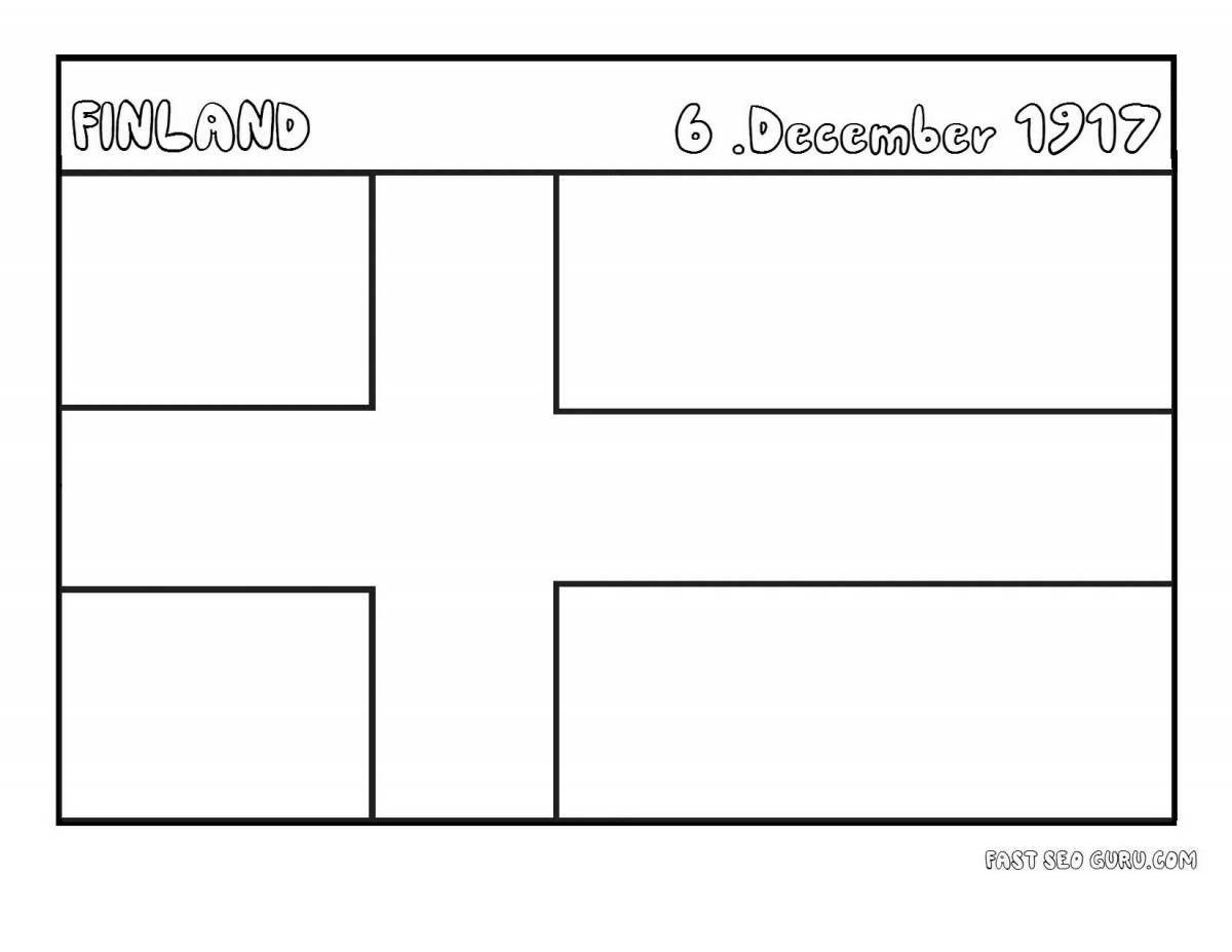 Sweden flag coloring page