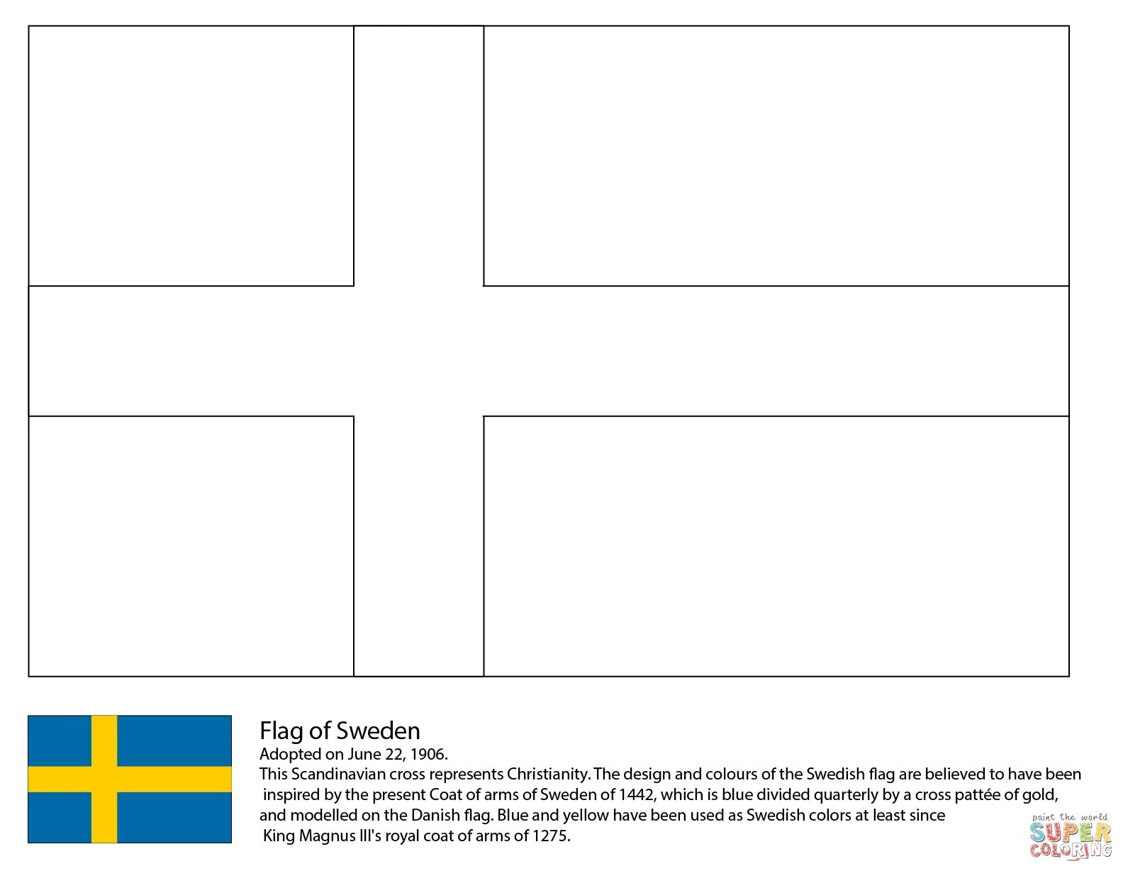 Флаг швеции #5