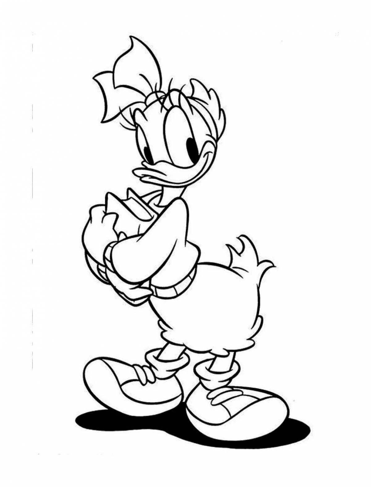 Coloring page holiday twist mcduck