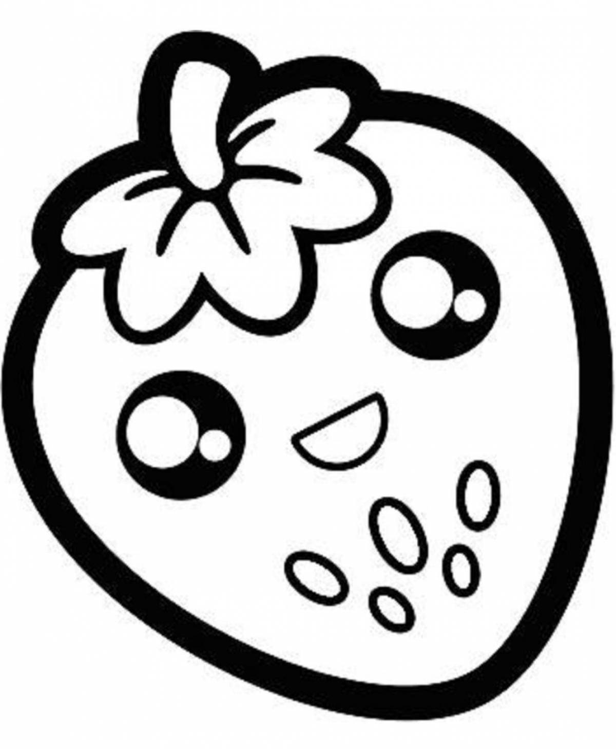 Photo Appetizing squishy food coloring page