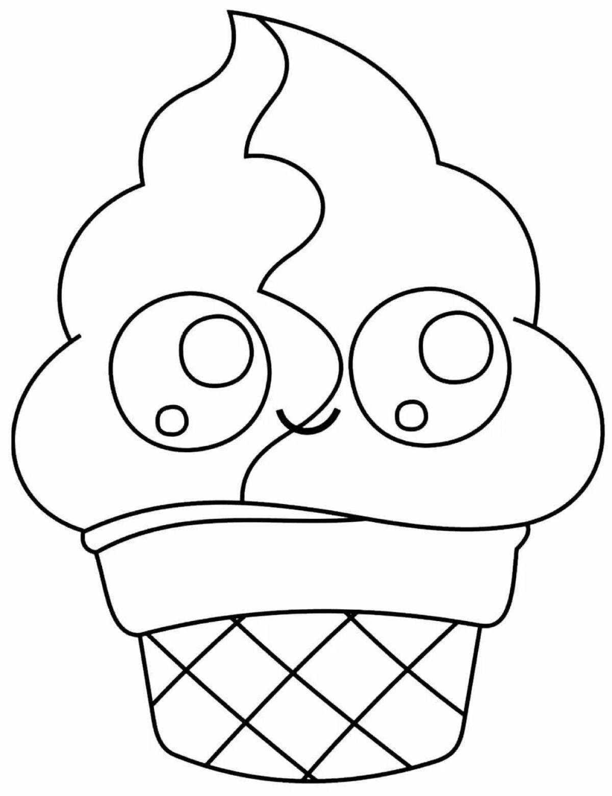 Delightful squishy food coloring page