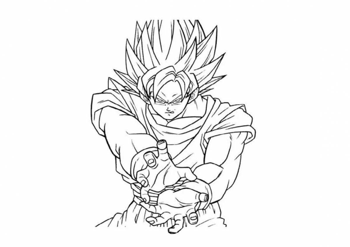 Son goku bright coloring book