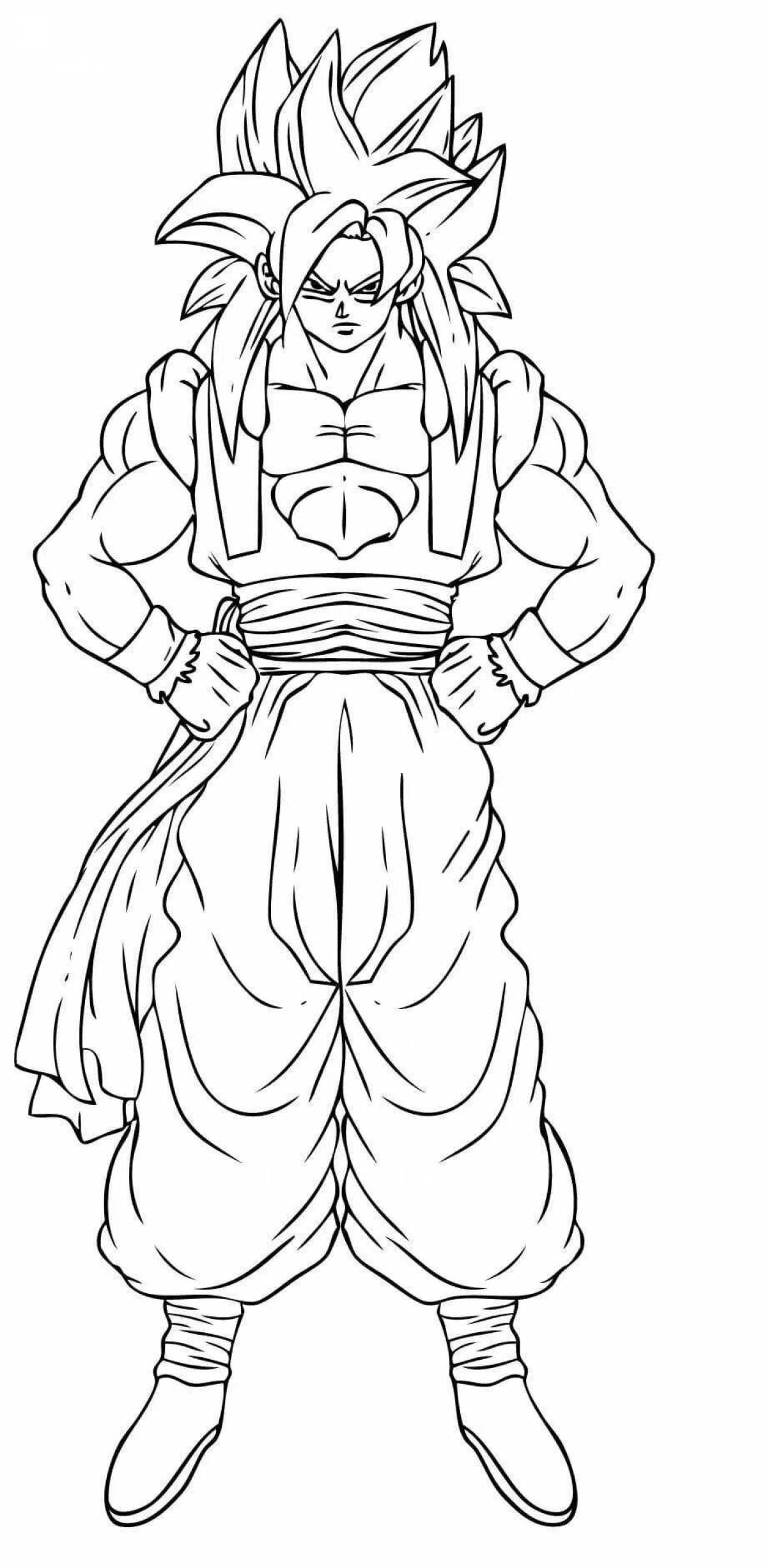 Coloring book funny son goku