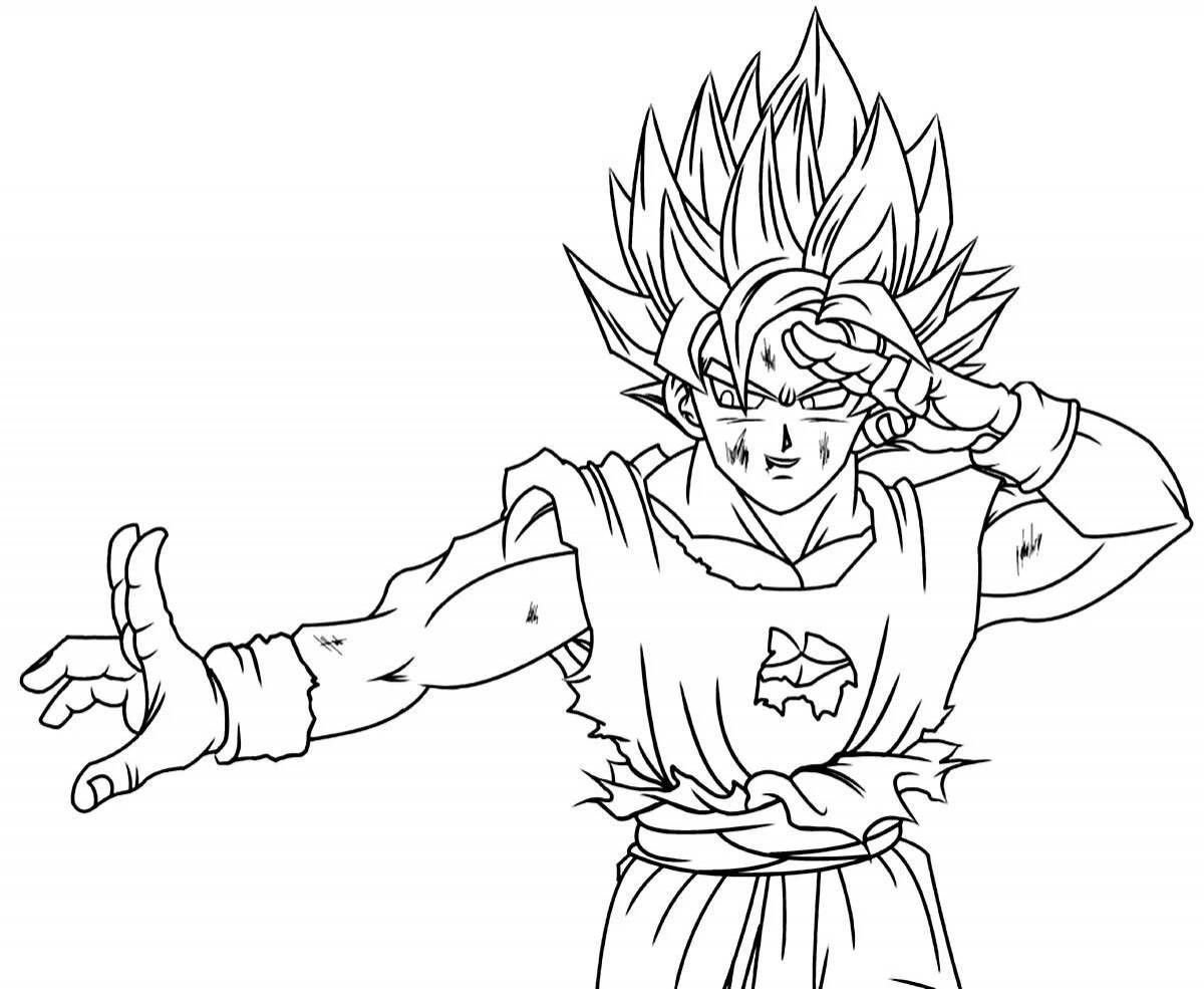 Son goku's exciting coloring book