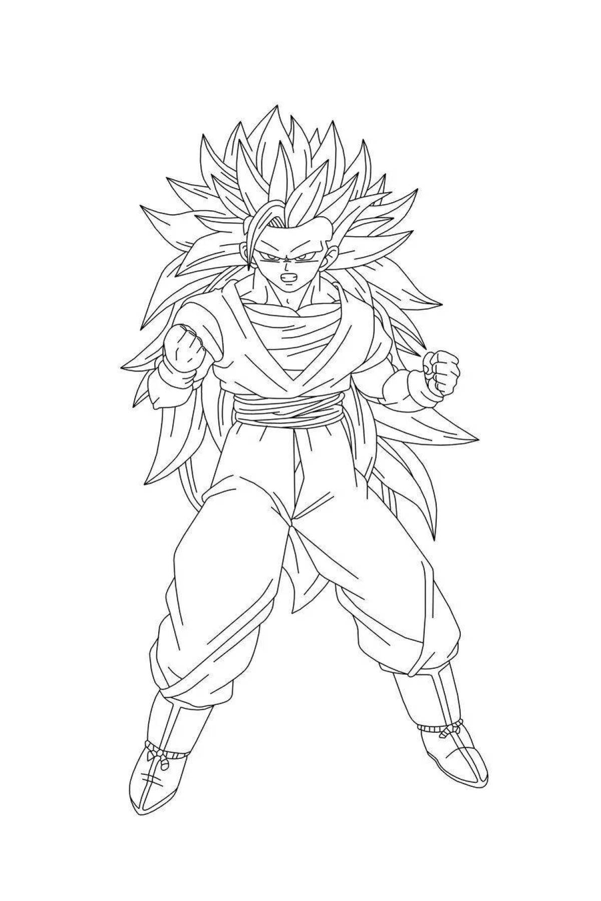 Son goku fairy tale coloring book