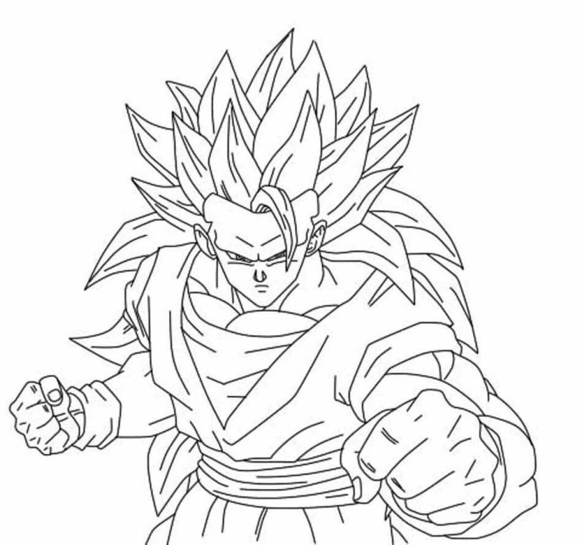 Son goku's incredible coloring book