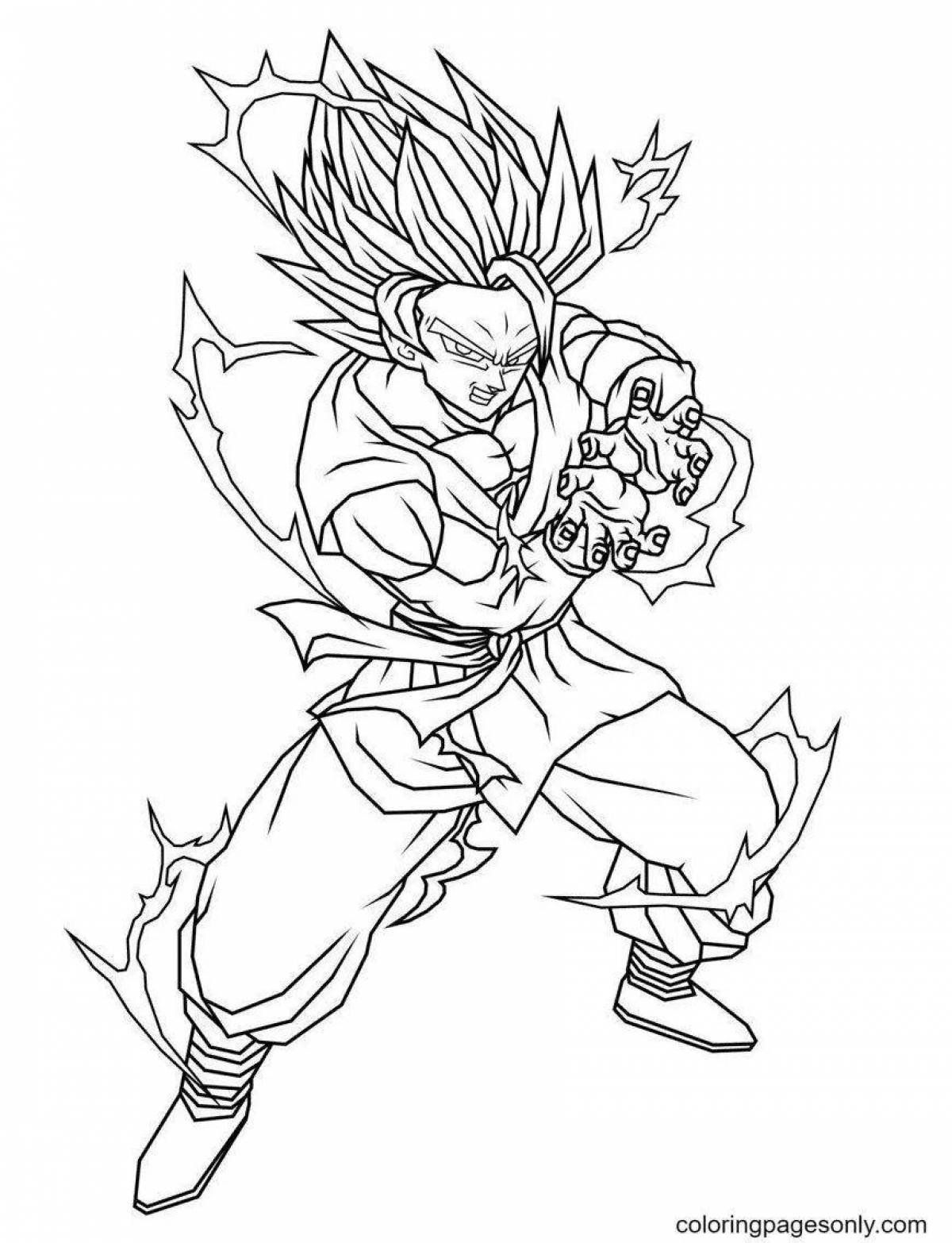 Powerful son goku coloring book