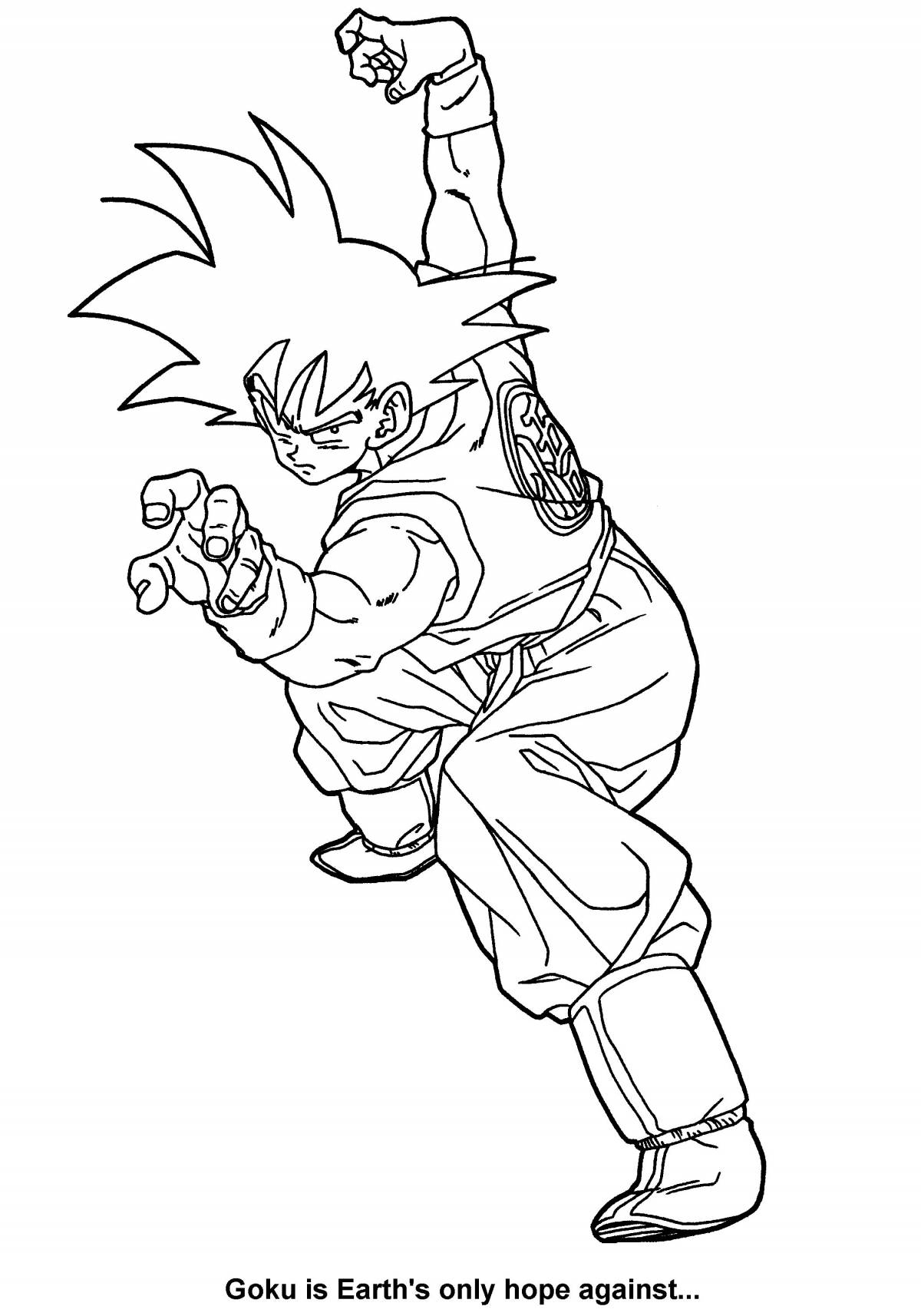 Son goku's adorable coloring book