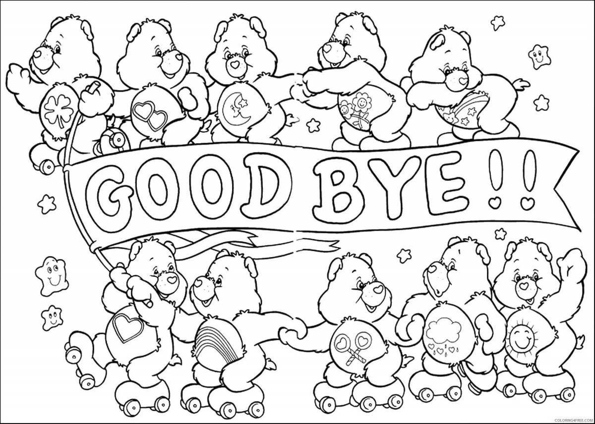 Hello goodbye funny coloring book