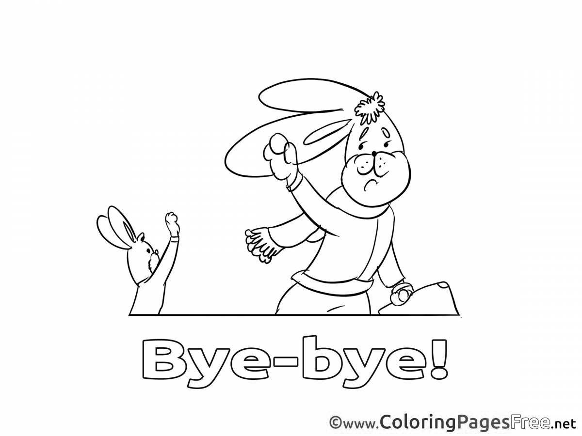 Bright coloring hello goodbye