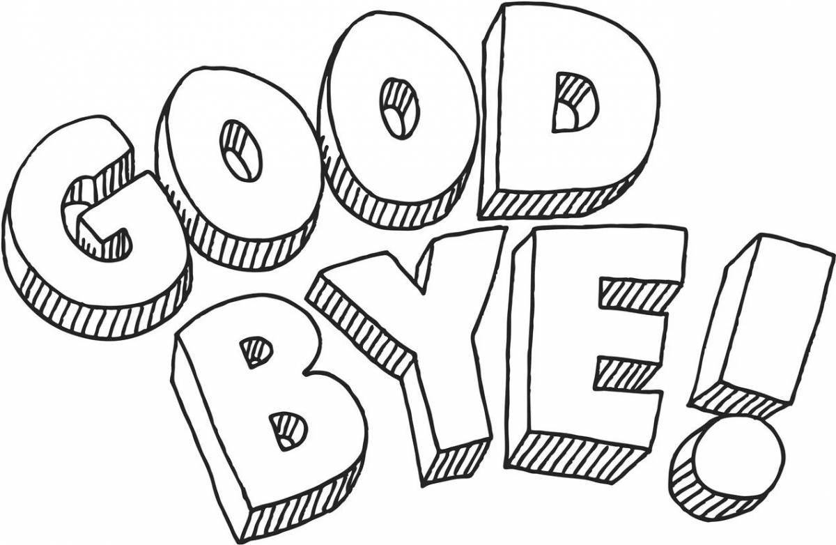 Color-feverish hello goodbye coloring page