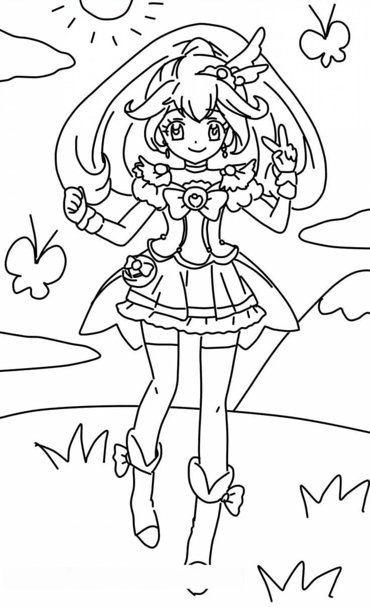 Rainbow power coloring page