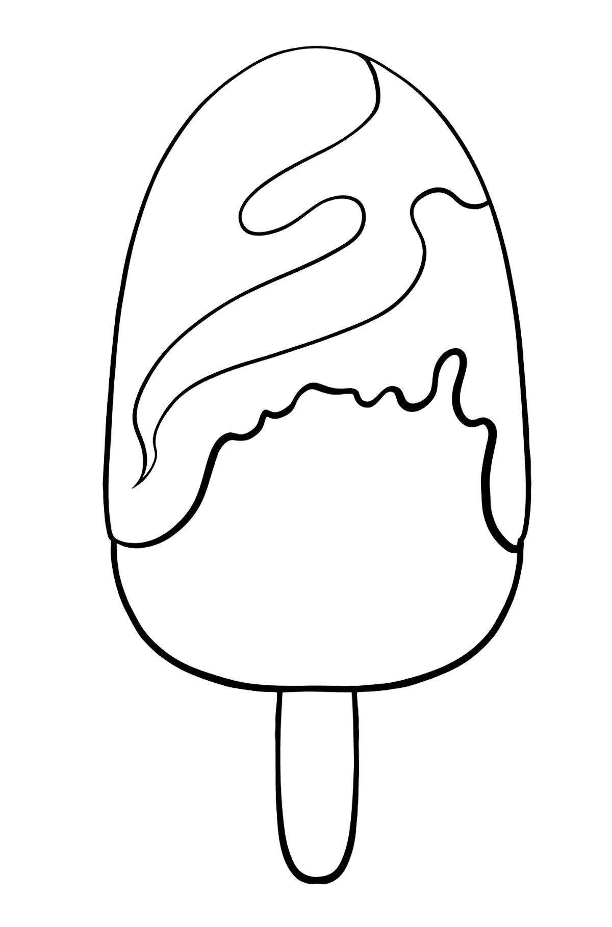 Цветная маска для мороженого раскраска