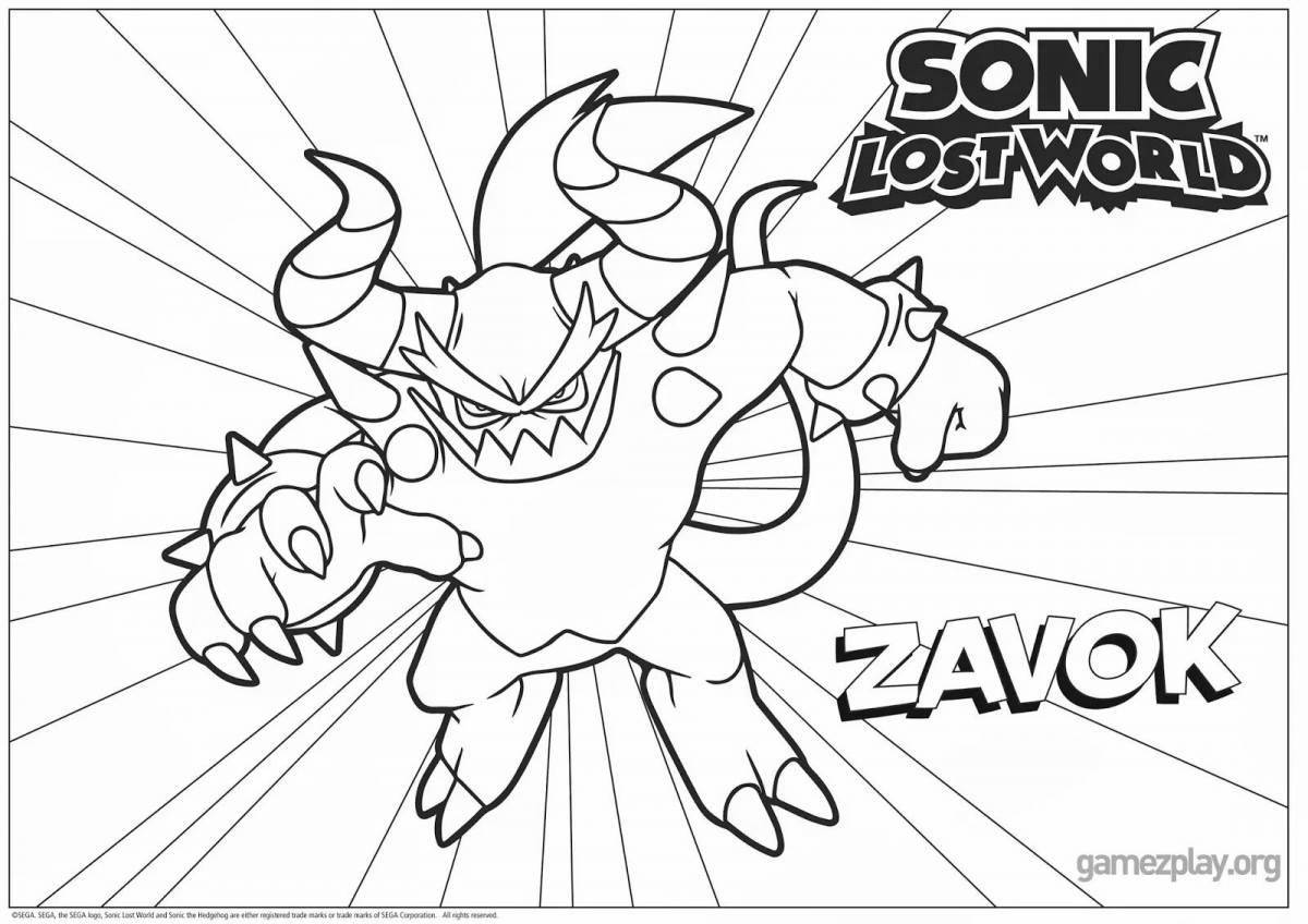 Radiant coloring page sonic team