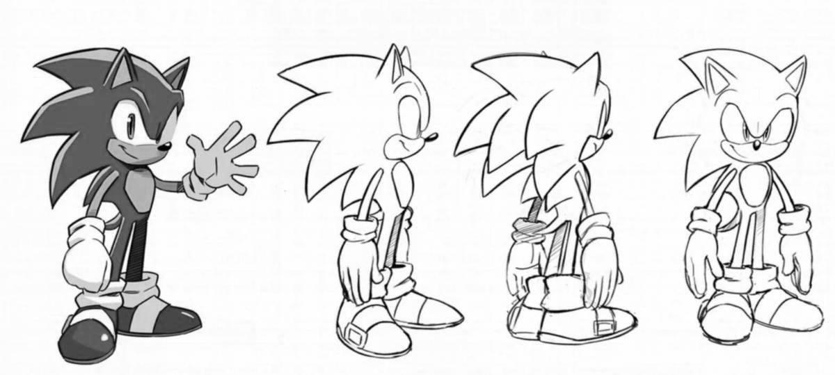 Sonic team glowing coloring book