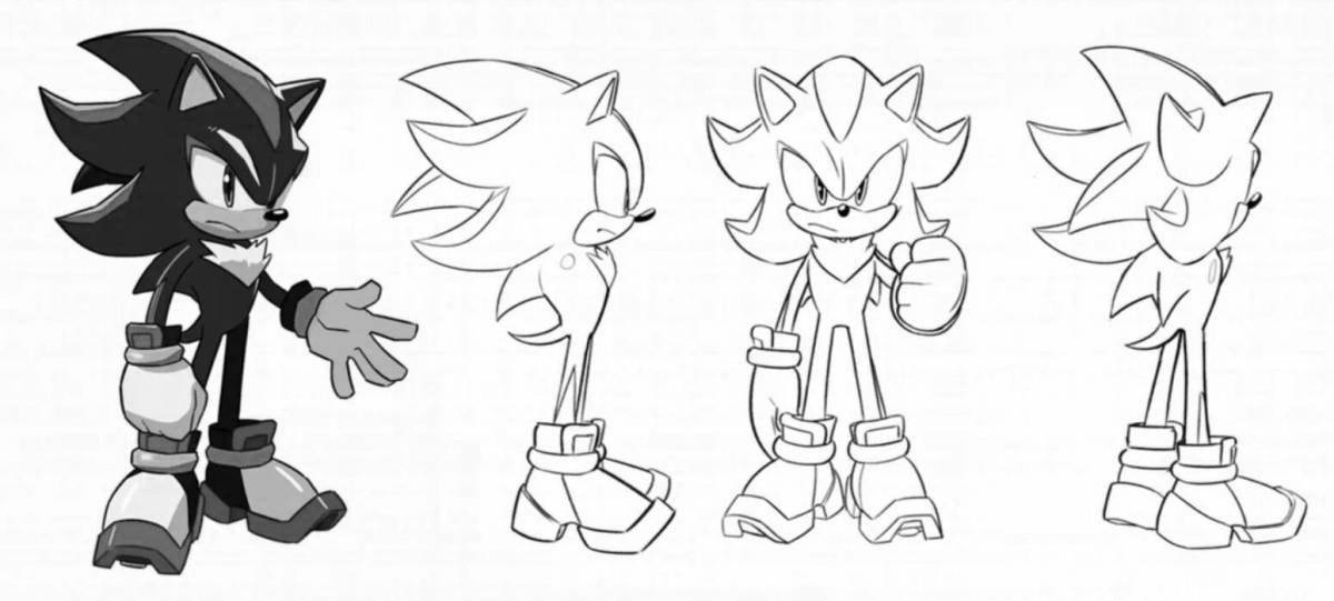 Sonic team dazzling coloring book