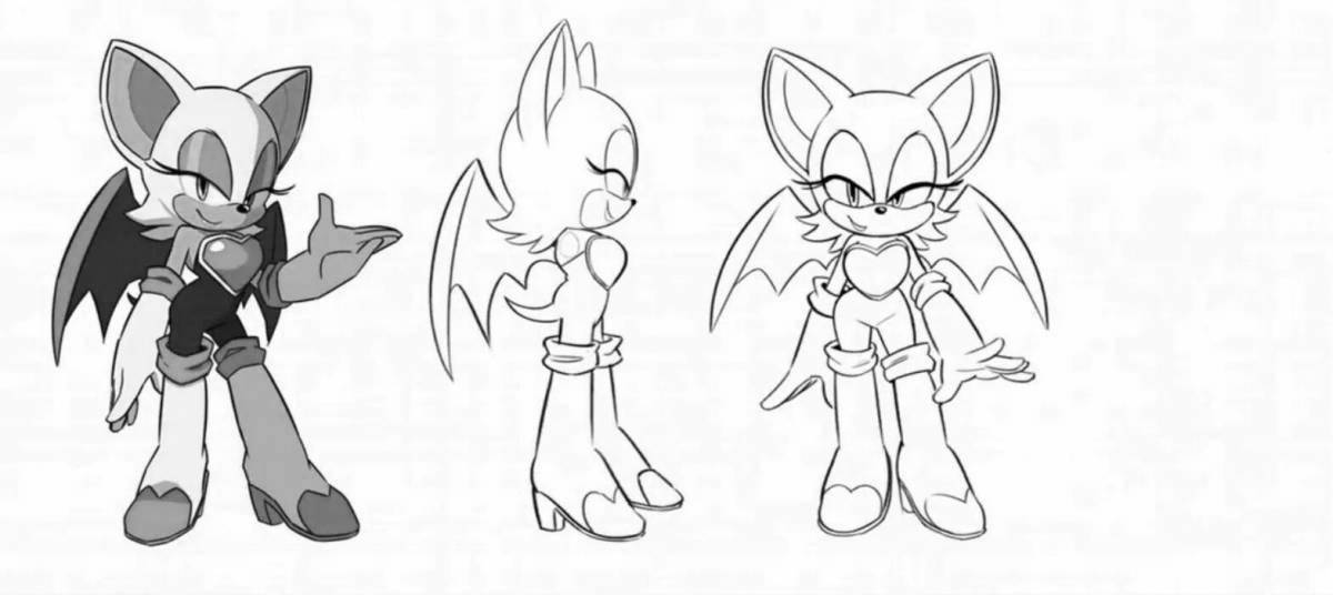 Animated coloring sonic team
