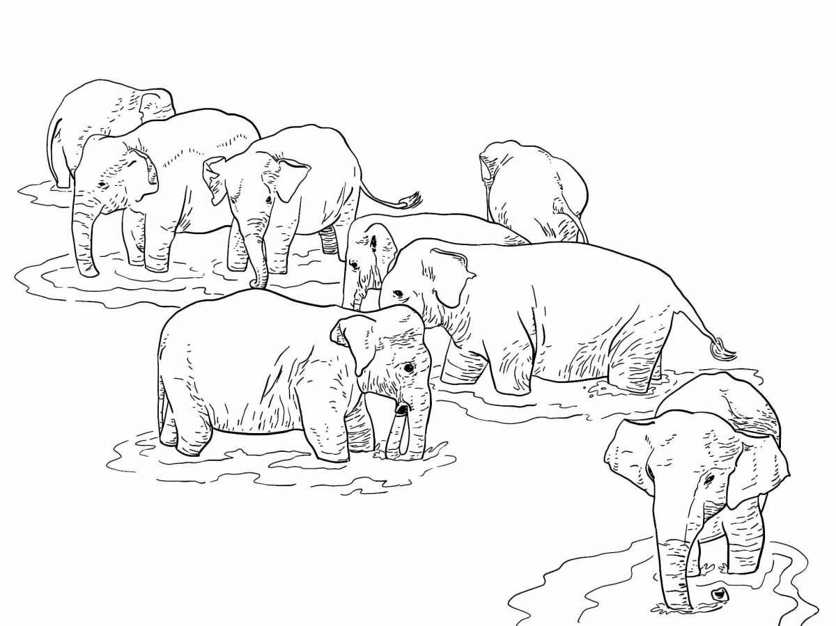 Раскраска сказочный слон