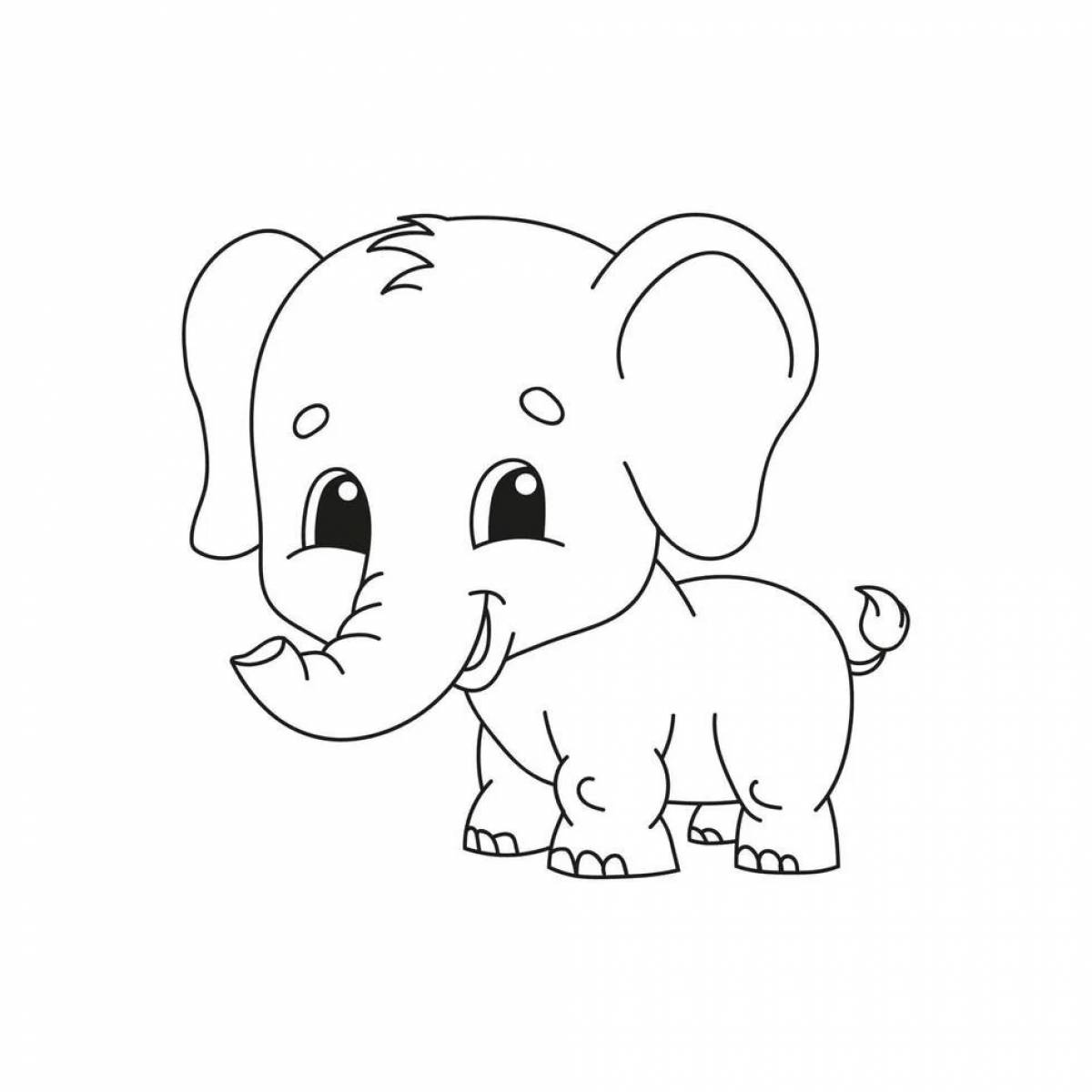 Креативная раскраска слона