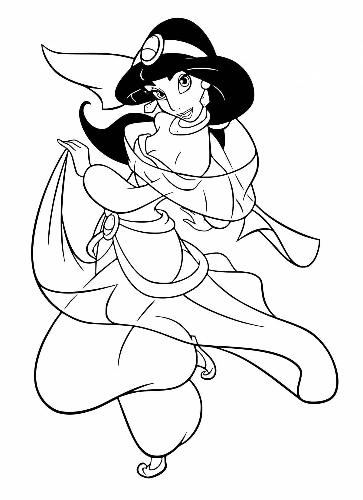 Gorgeous jasmine coloring pages