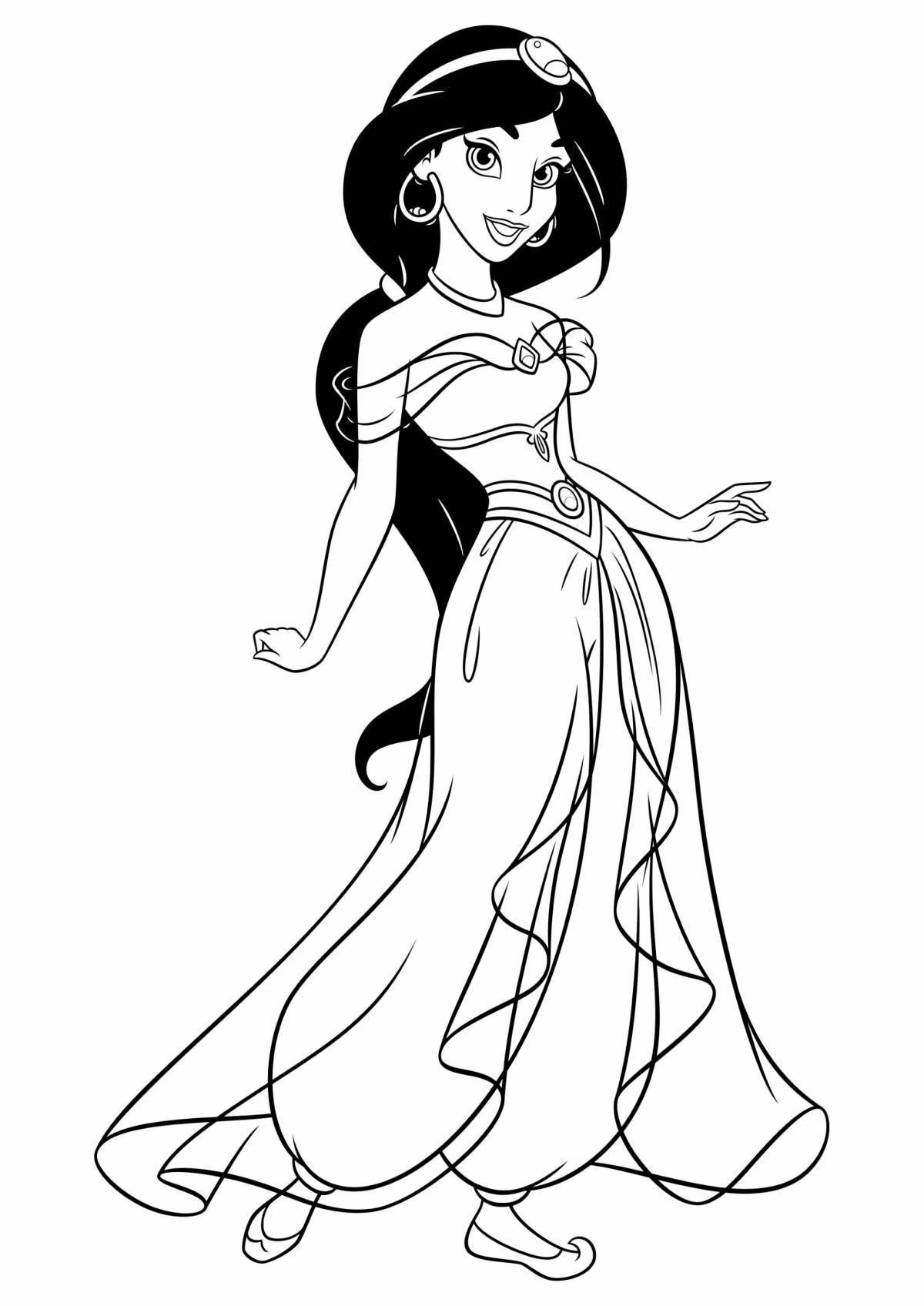 Exquisite jasmine coloring pages