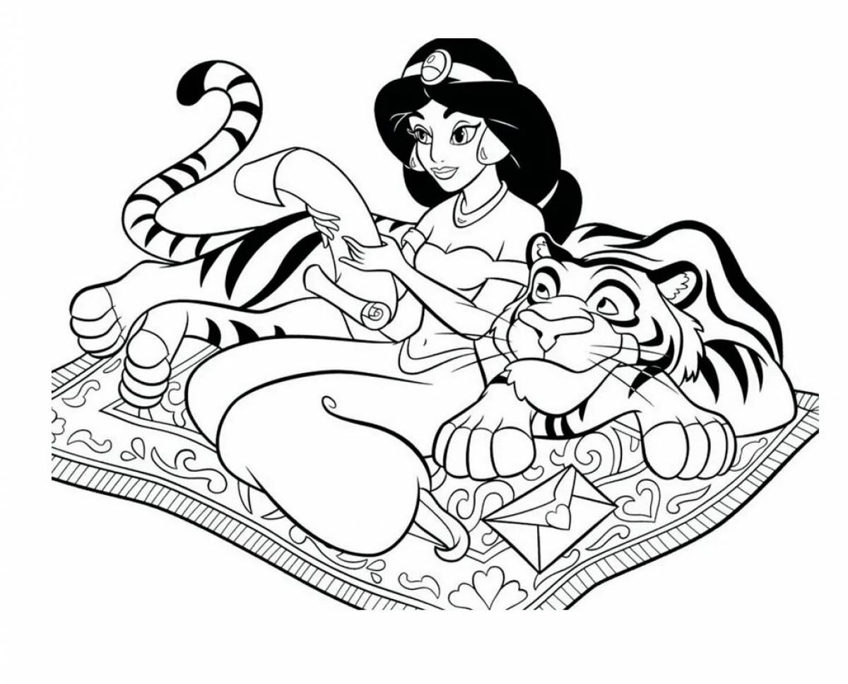 Fun coloring pages with jasmine