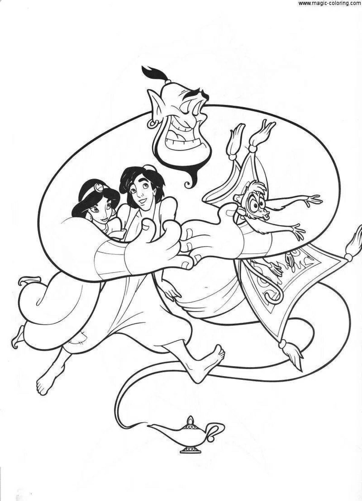 Adorable Disney Aladdin coloring book
