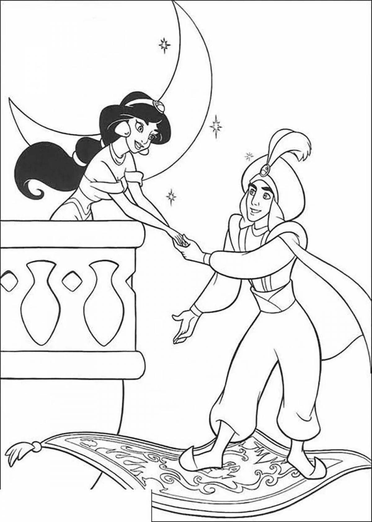Fairy coloring Aladdin disney