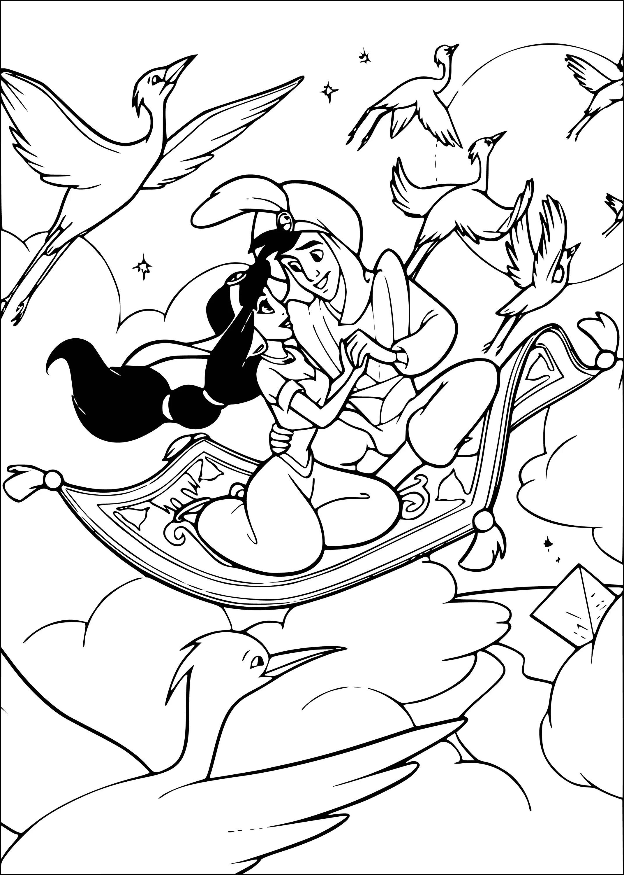 Fancy coloring Aladdin disney