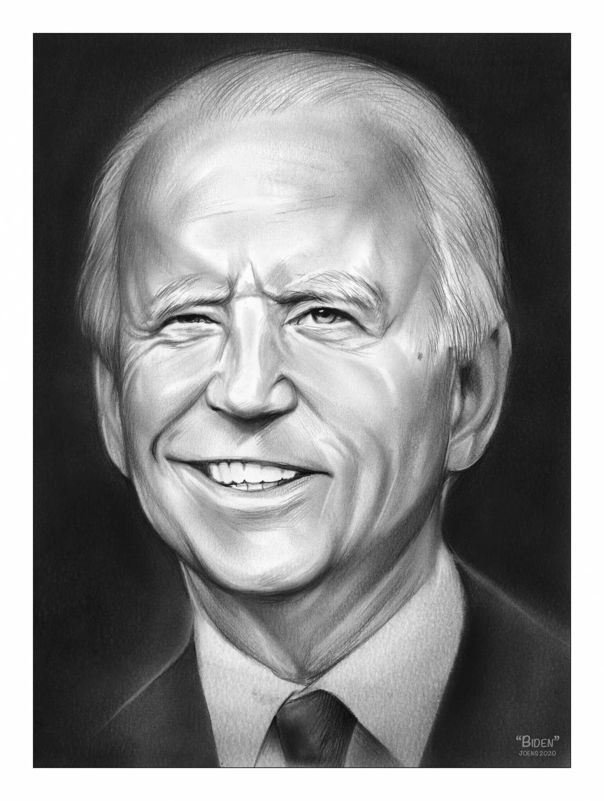 Jolly joe biden coloring page