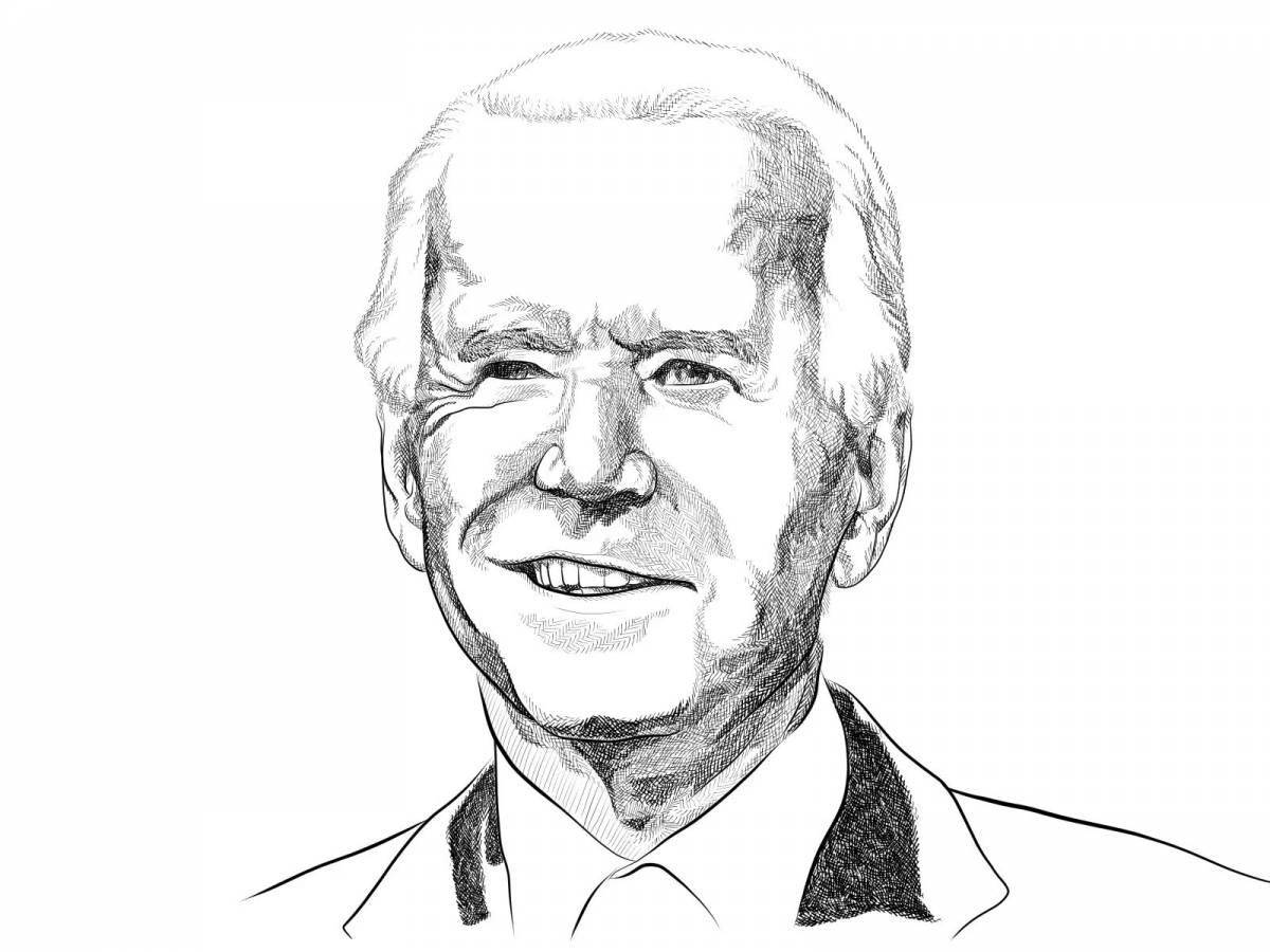 Coloring page nice joe biden