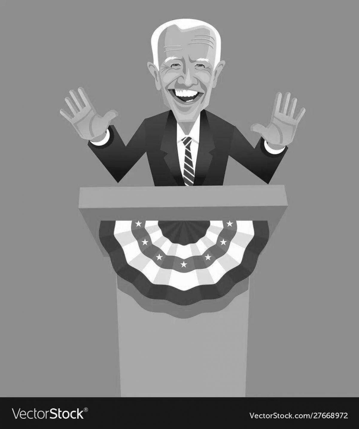 Coloring book exquisite joe biden