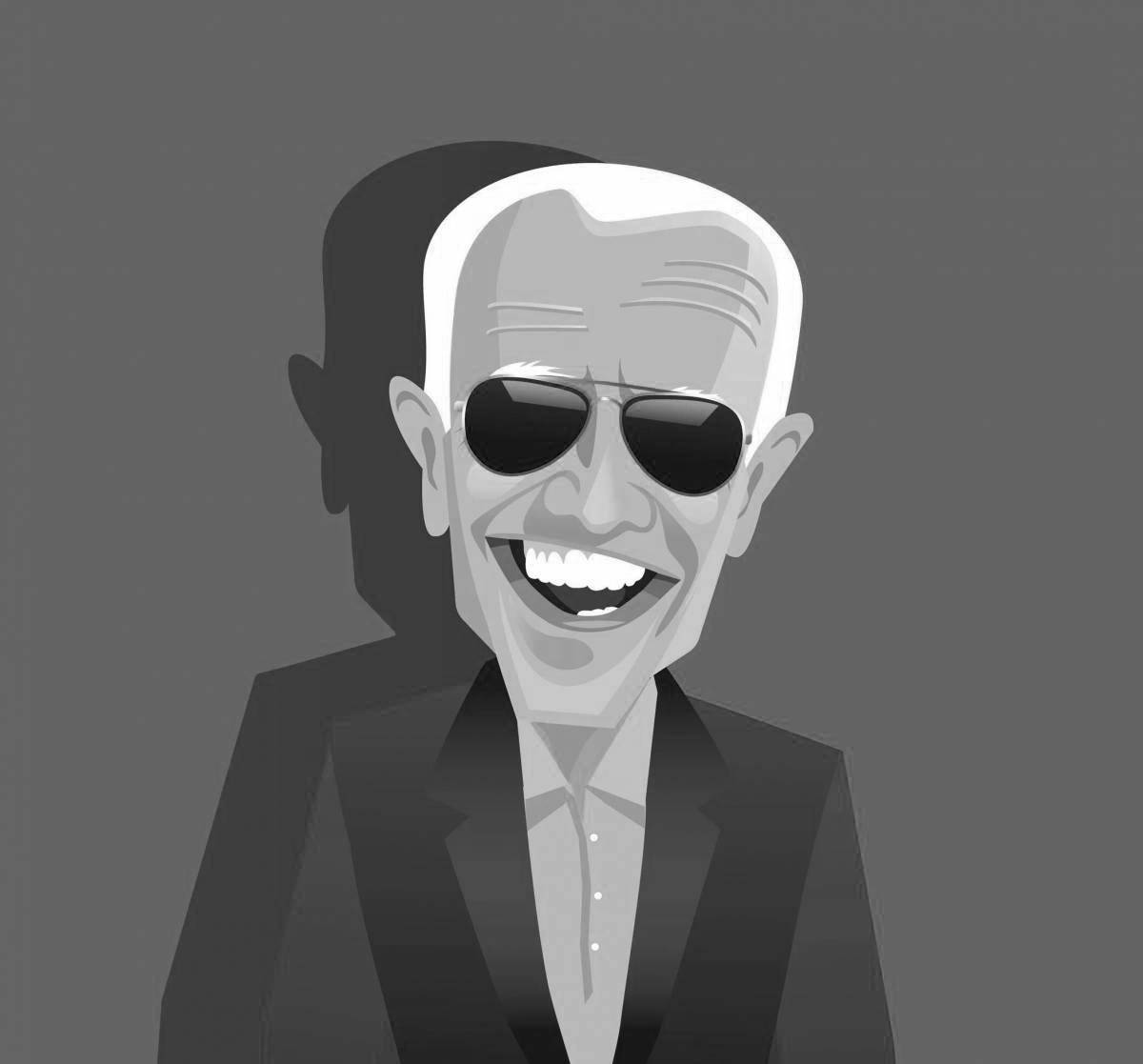 Shiny Joe Biden coloring page