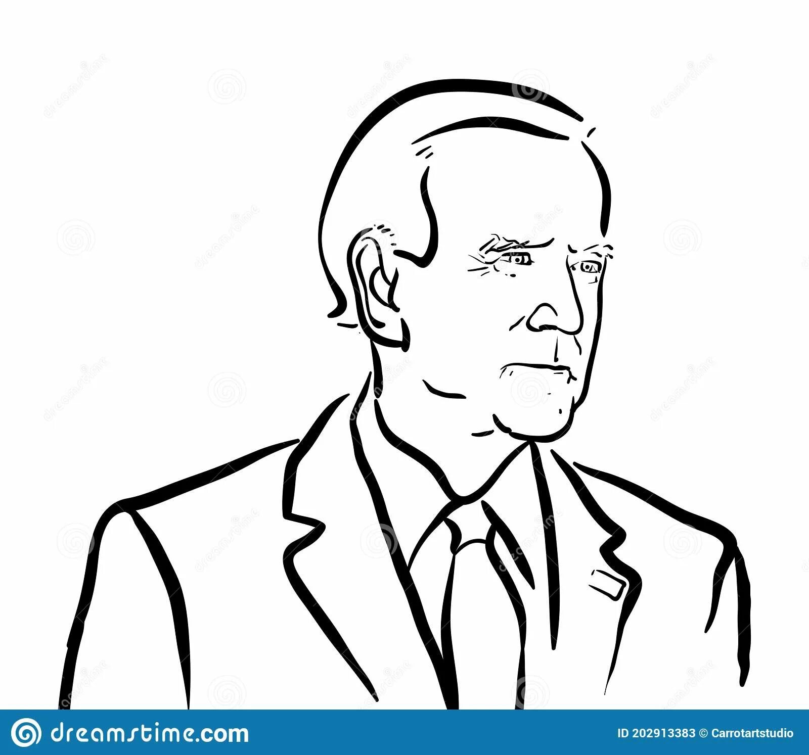 Cute joe biden coloring page