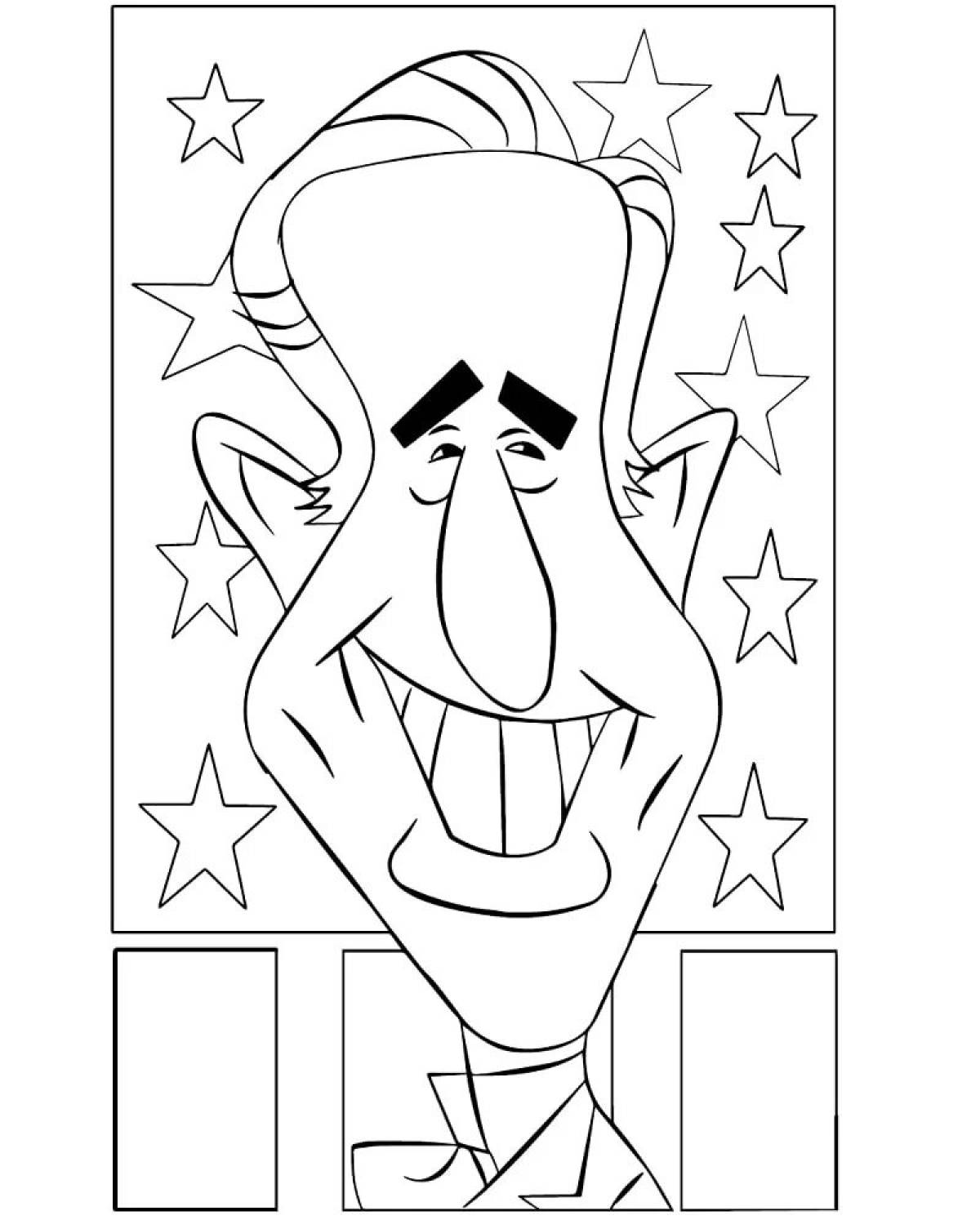 Animated joe biden coloring page